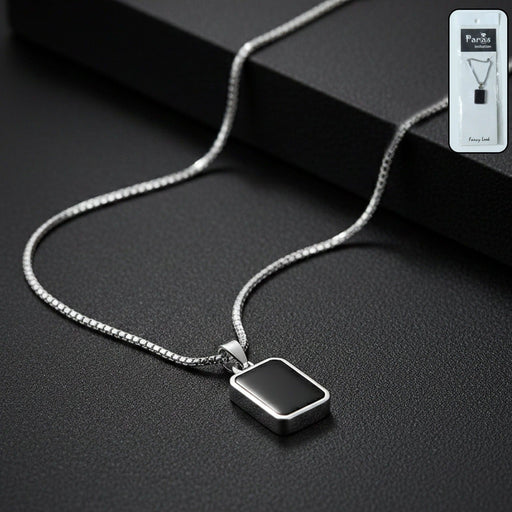 Premium Stainless-Steel Men’s Fashion Pendant Chain (1 Pc) by Your Brand