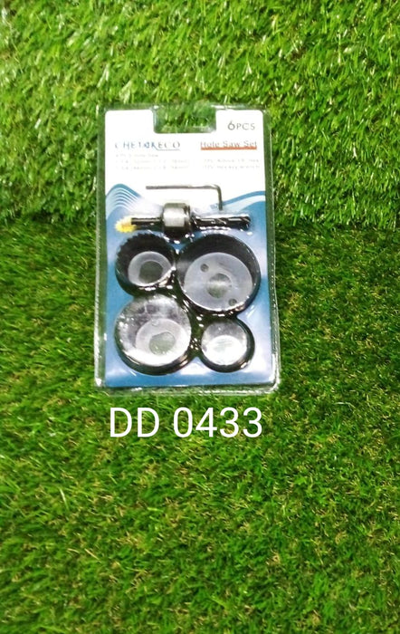 Hole Saw Set Drill Bit set 32mm ,38mm ,44mm ,54mm (6 pcs) by Your Brand