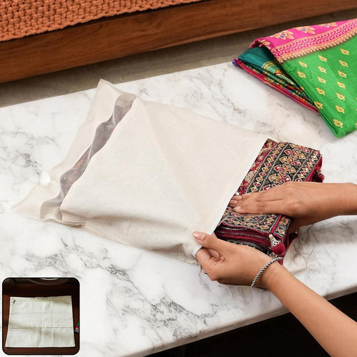 Zip Closure Saree Storage Bag (14.5×16.5 Cm, 1 Pc) by Your Brand