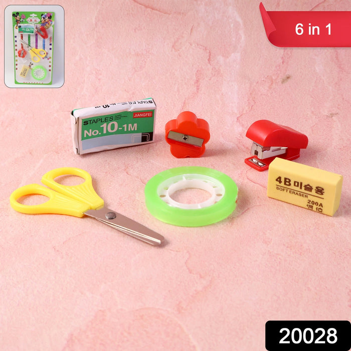 6 in 1 Multipurpose Mini Stationery Kit for Students by Your Brand