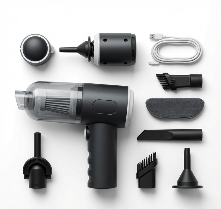 Dropdash 3 in 1 Mopping Vacuum Blower with Mini Dust Buster USB Portable Vacuum Cleaner Dry and Wet - Handheld Vacuums Accessories