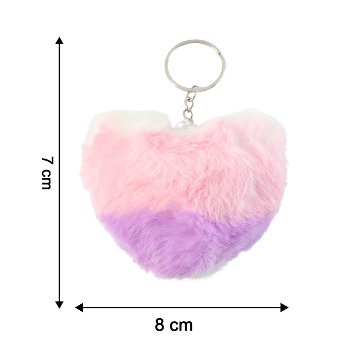 Soft Plush Cute Heart Keychain - 1 Pc by Your Brand