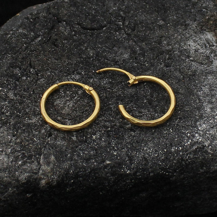 Anti Tarnish Gold Plated Hoop Earrings Dropdash