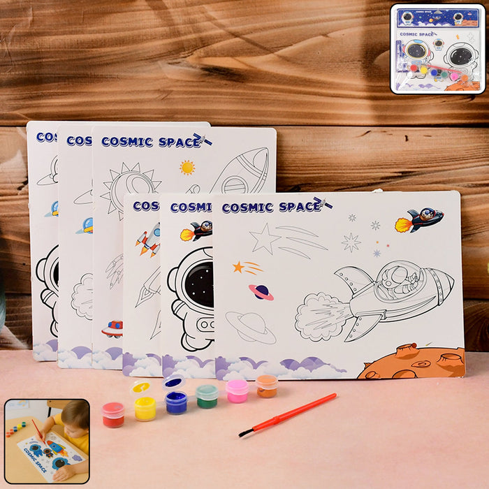 Cosmic Space Theme Kids Painting and Coloring Kit by Your Brand