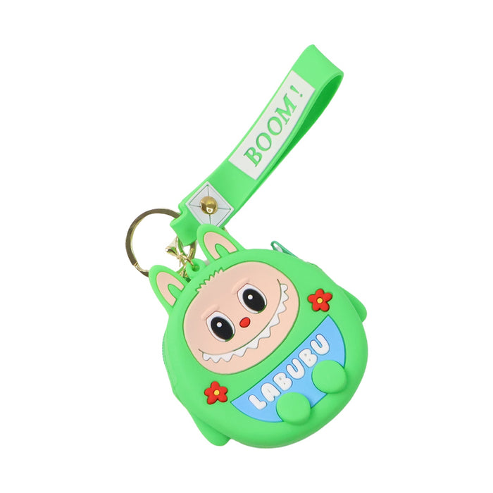 Cute Cartoon Character Coin Pouch with Keychain & Wrist Strap by Your Brand