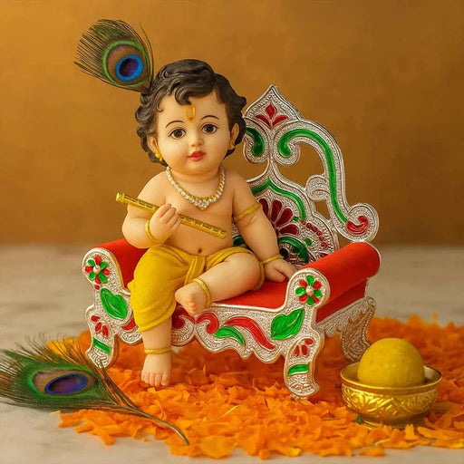 Elegant Krishna Ji Throne – Laddu Gopal Singhasan for Divine Decor