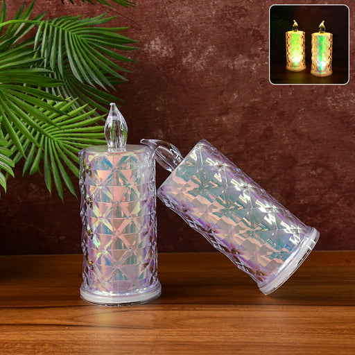 Flameless LED Crystal Candle Set
