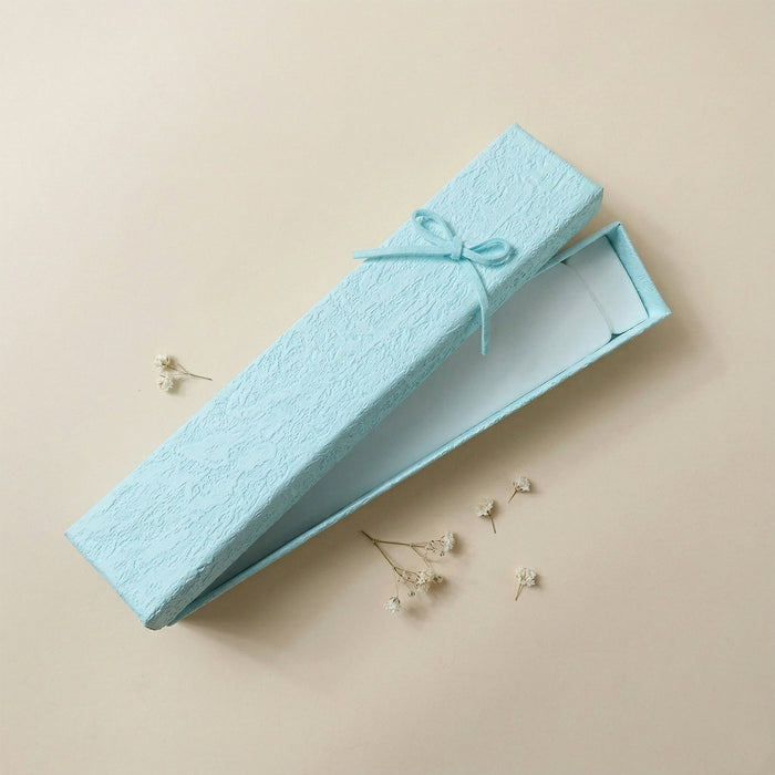 Premium Long Rectangular Jewelry Gift Box with Elegant Ribbon (1 Pc) by Your Brand