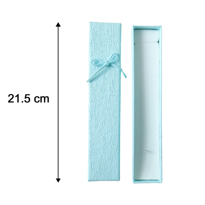 Premium Long Rectangular Jewelry Gift Box with Elegant Ribbon (1 Pc) by Your Brand