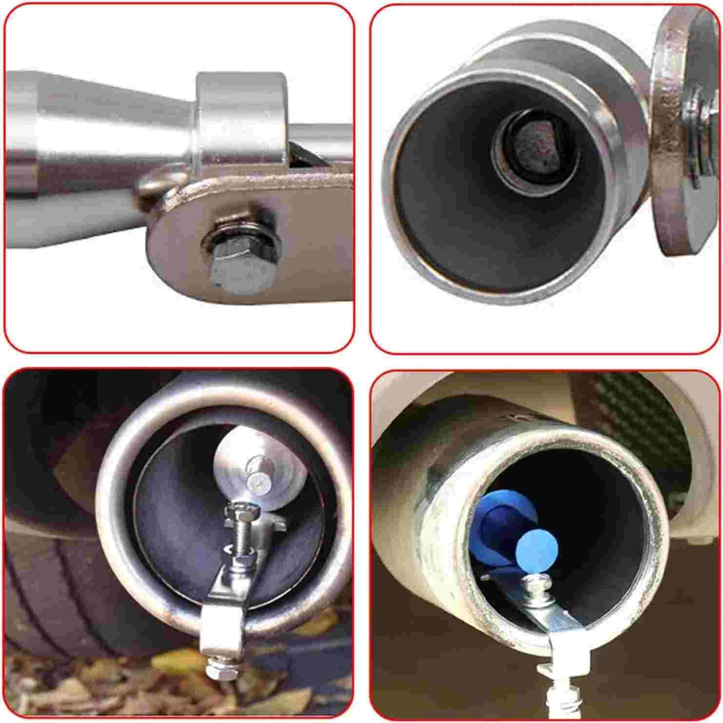 🔥Medium Universal Turbo Sound Noise Exhaust Muffler Pipe Whistle Valve🚗💨 Dropdash