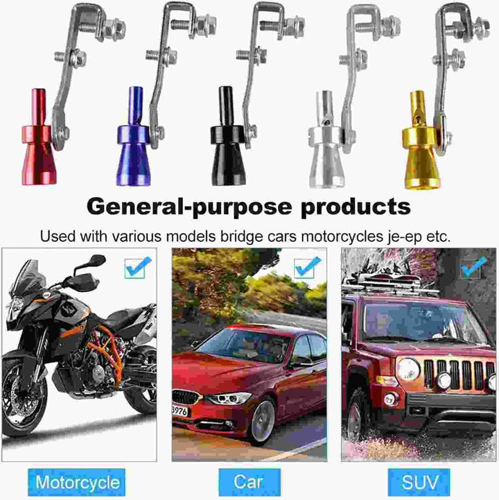 🔥Medium Universal Turbo Sound Noise Exhaust Muffler Pipe Whistle Valve🚗💨 Dropdash
