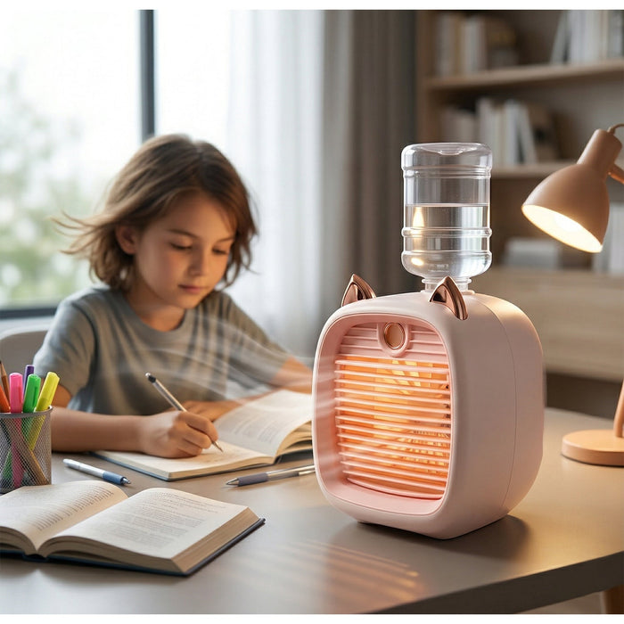 Portable Mini Air Cooler Fan with Spray Mist Function (1 Pc) by Your Brand