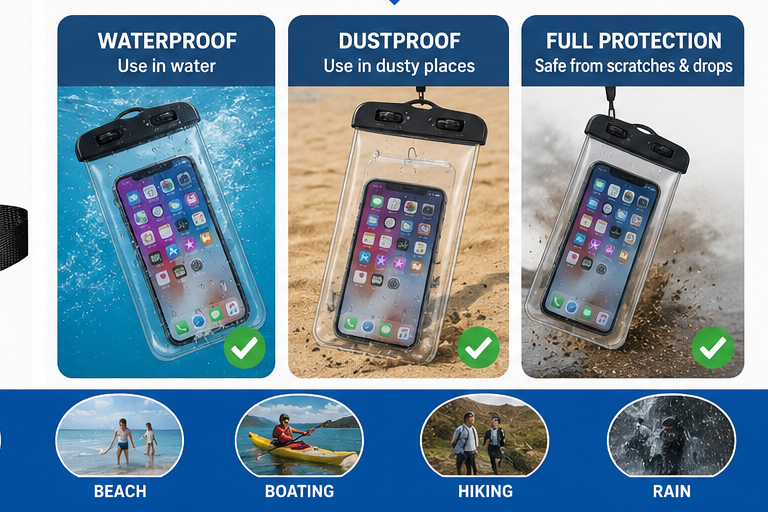 Waterproof Mobile Pouch Cover (Pack of 5)