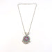 Antique Silver-Tone Oxidized Floral Mandala Pendant Necklace (1 Pc) by Your Brand