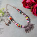Premium Multicolor Beaded Oxidised Necklace (1 Pc Set) by Your Brand