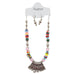 Premium Multicolor Beaded Oxidised Necklace (1 Pc Set) by Your Brand