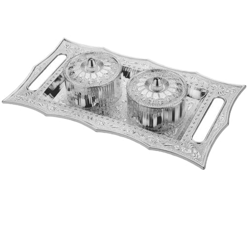 Multipurpose Decorative Multi Storage Mukhwas Dani / Serving Tray by Your Brand