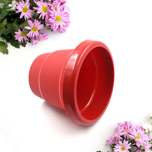 Plastic Heavy-Duty Plant Container Pot for Indoor & Balcony Garden (13cm, 1 Pc) by Your Brand