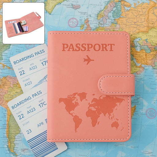 Premium World Map Design Travel Passport Holder & Wallet (15x11cm / 1 Pc) by Your Brand