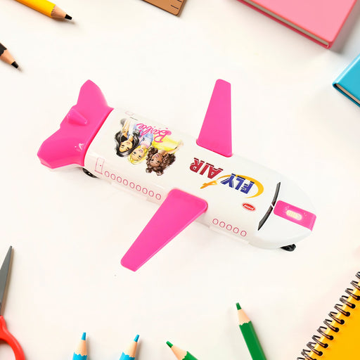 Multi-Functional Airplane-Shaped Compass Box with LED Light and Built-in Sharpener by Your Brand
