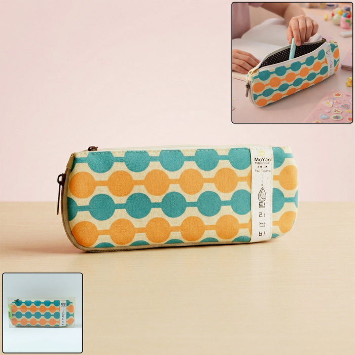 Stylish Multi-Color Geometric Printed Pencil Pouch (1 Pc) by Your Brand