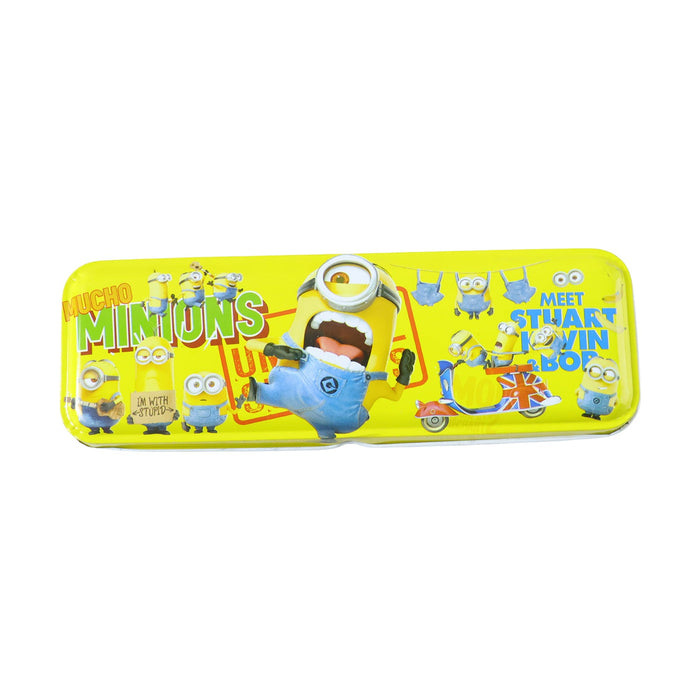 Cartoon -Themed Metal Pencil Box with Cute Design (1 Pc, Mix Design) by Your Brand