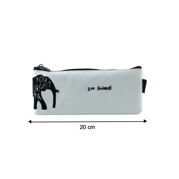 Stylish Canvas Pencil Pouch (1 Pc)