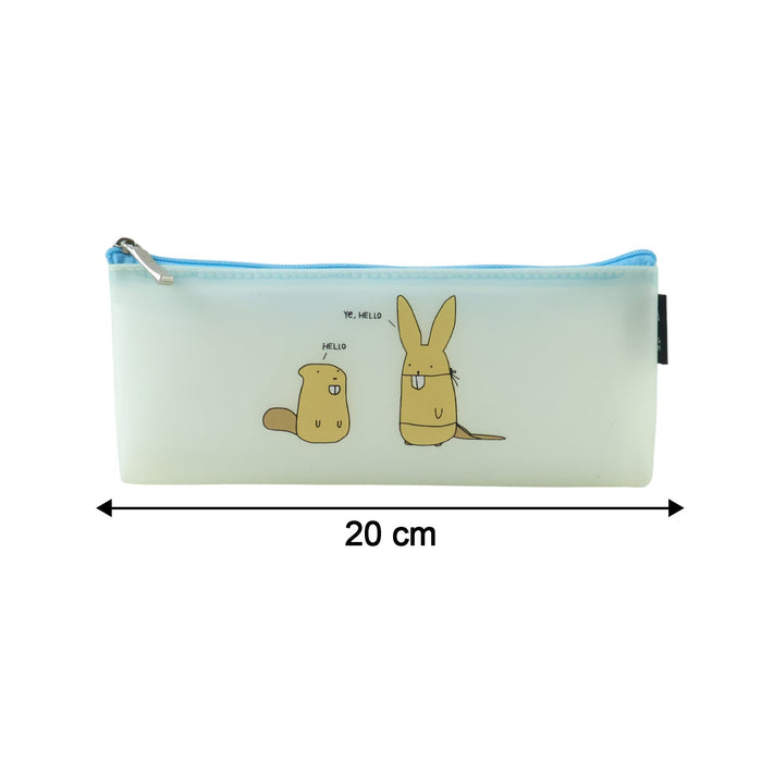Cute Cartoon Transparent Pencil Pouch (1 Pc) by Your Brand