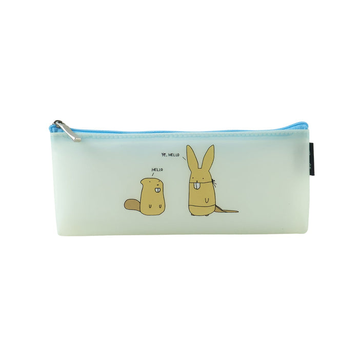 Cute Cartoon Transparent Pencil Pouch (1 Pc) by Your Brand