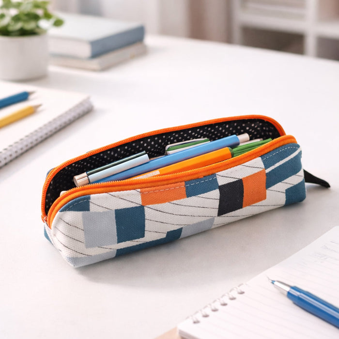 Designer Fabric Zipper Pencil Pouch (1 Pc) by Your Brand