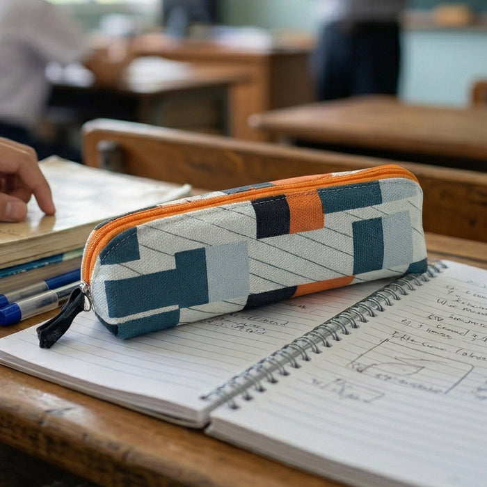 Designer Fabric Zipper Pencil Pouch (1 Pc) by Your Brand