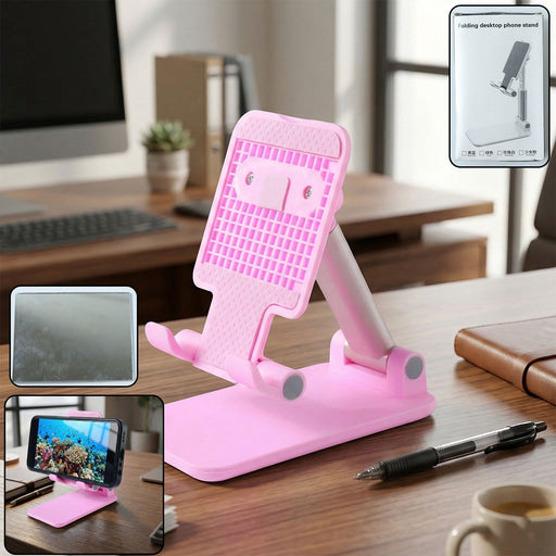 Adjustable Folding Desktop Mobile Phone Stand Holder (1 Pc) by Your Brand