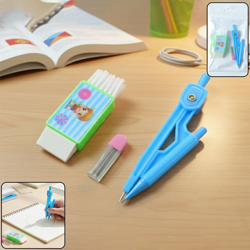 Premium Kids Plastic Drawing Compass Geometry Set (1 Set) by Your Brand
