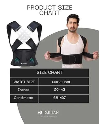 Posture Corrector Belt for Men & Women | Adjustable Back Support for Better Posture