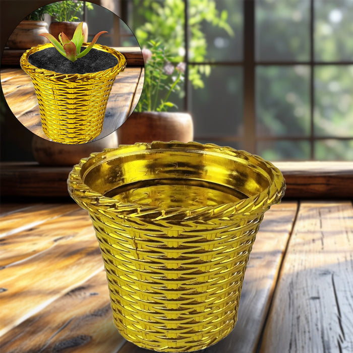 Plastic Flower Valencia (Pot) Home and Outdoor (1 Pc) by Your Brand