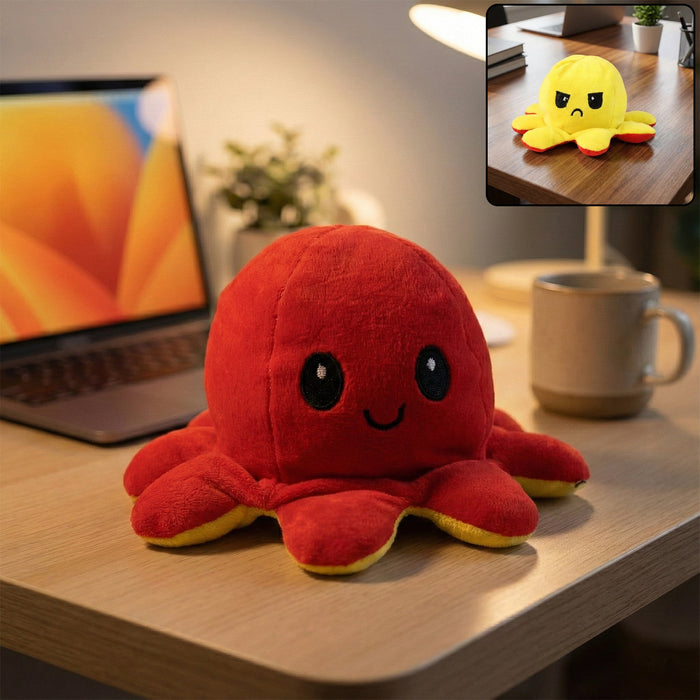 Reversible Octopus Mini Plush Toy (1 Pc) by Your Brand
