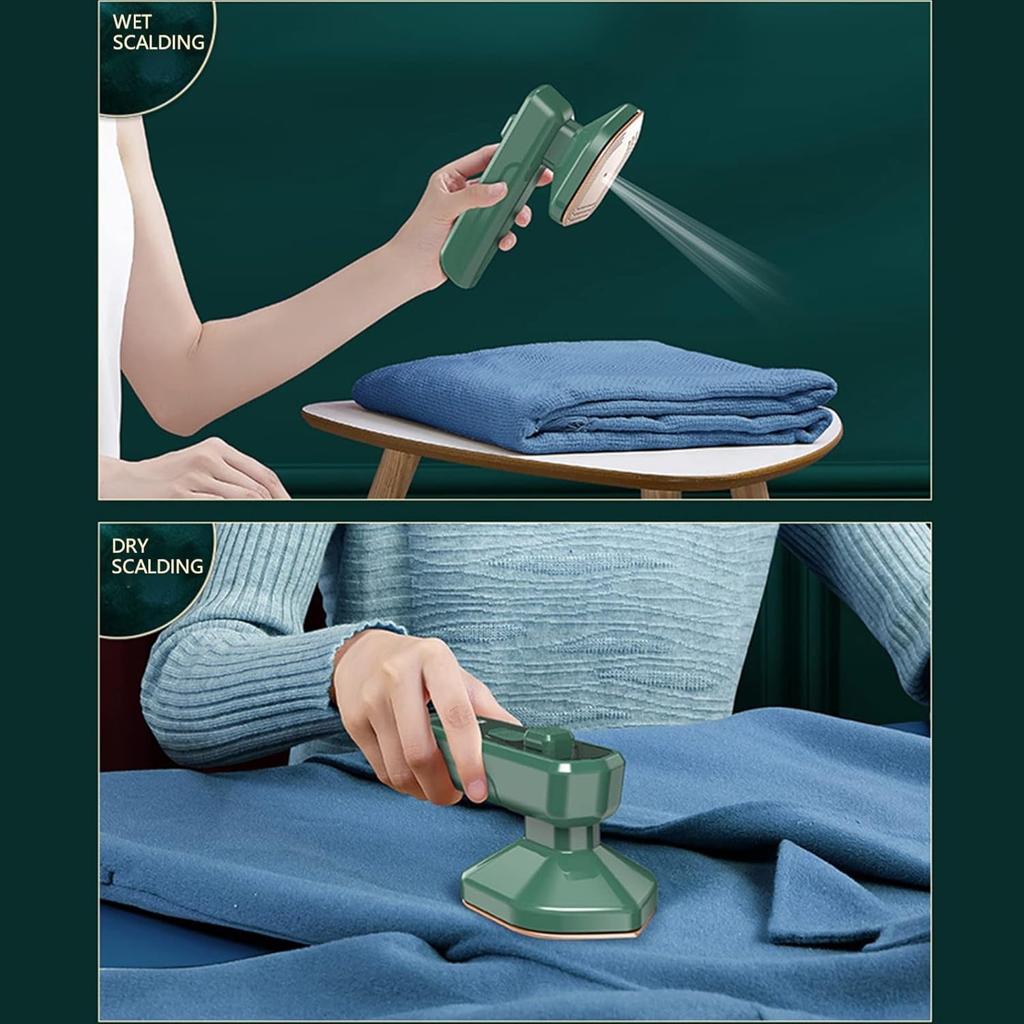 Portable Micro Steam Iron, Green Iron Handheld Garment Steamer Dropdash