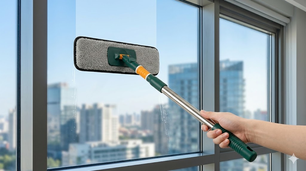 3 In 1 Glass Wiper – Multi-Purpose Floor, Glass & Dust Cleaning Tool for Home & Office