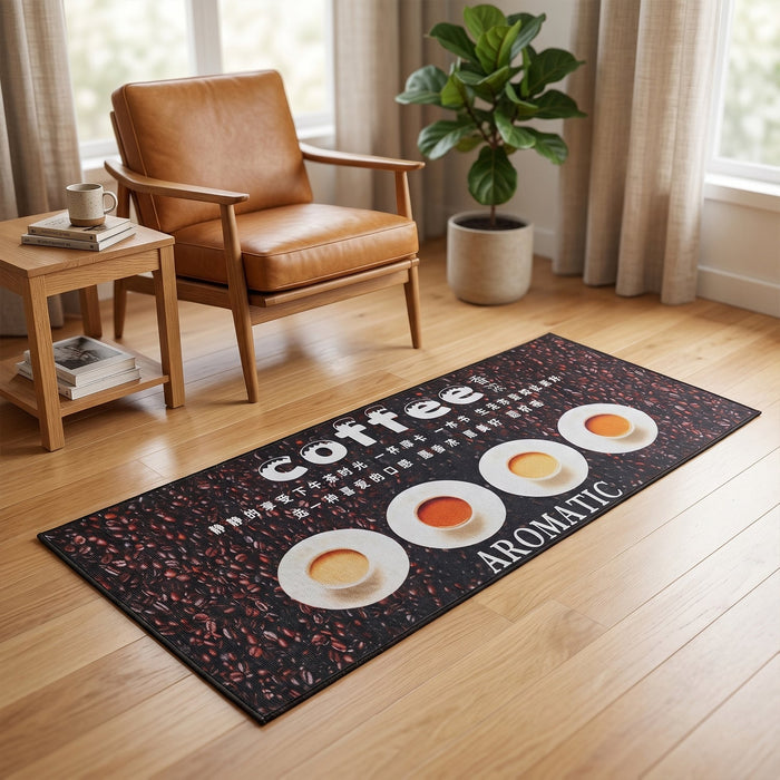 Printed Anti Slip Floor Mat Set (2 Pc, Mix Design & Size)