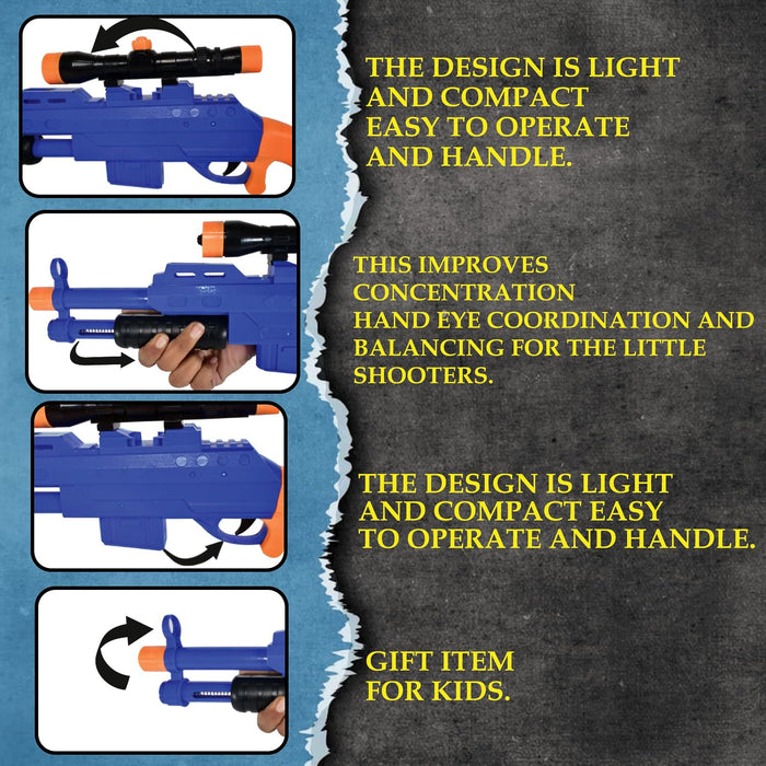 Shot Air Gun Toy with Scope and 8 Soft Foam Bullets Set by Your Brand