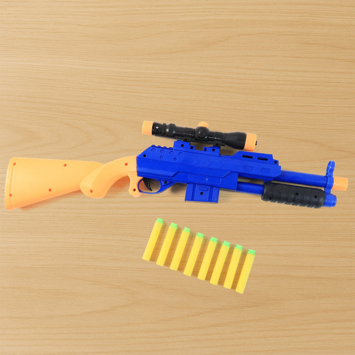 Shot Air Gun Toy with Scope and 8 Soft Foam Bullets Set by Your Brand