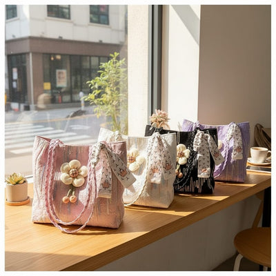 Luxury Embroidered Designer Shoulder Tote Bag – Lightweight Fashion Handbag for Women