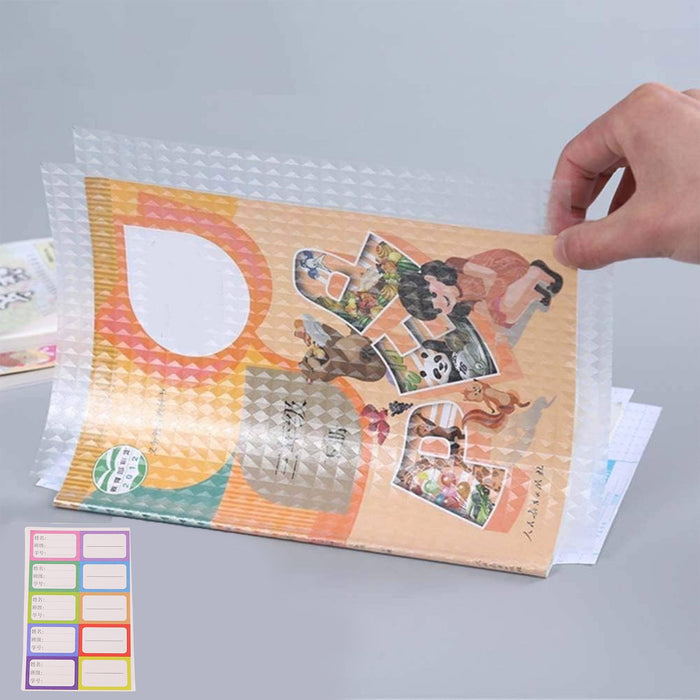Premium Transparent Adhesive Book Cover Sheets (Mix Size / 30 Pc) by Your Brand