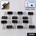 Extra Large Heavy-Duty Black Binder Clips Set (41 mm, 12 Pc) by Your Brand