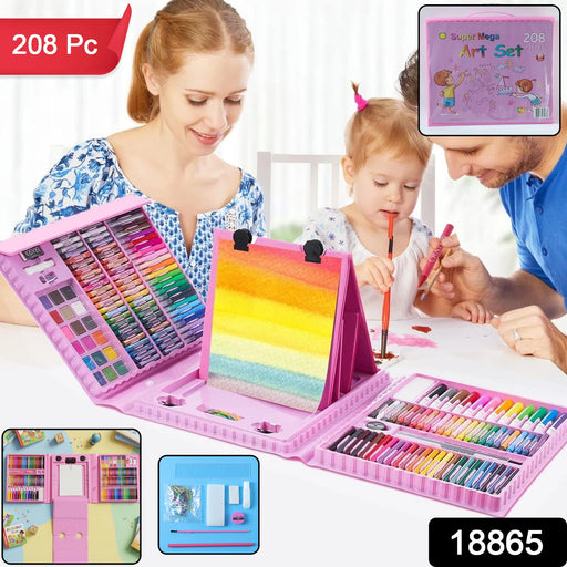 Super Mega Art & Craft Drawing Coloring Kit (208 Pc) by Your Brand
