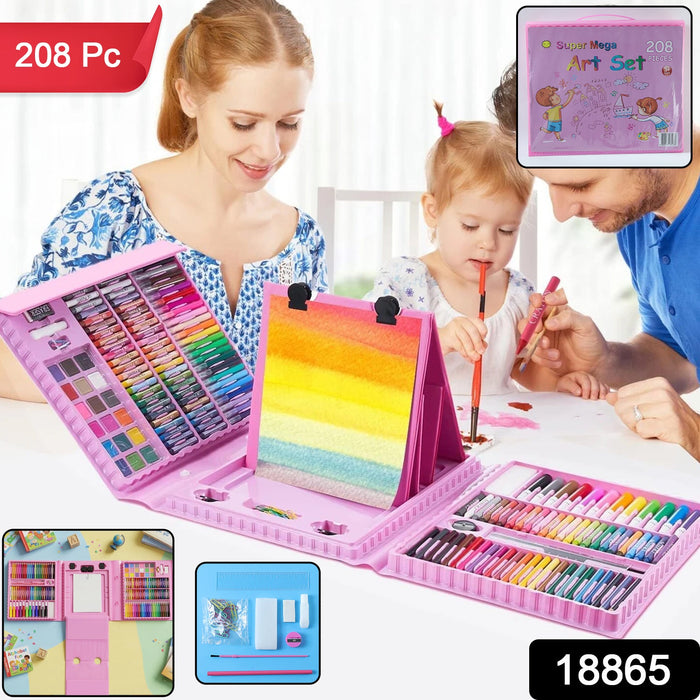 Super Mega Art & Craft Drawing Coloring Kit (208 Pc) by Your Brand