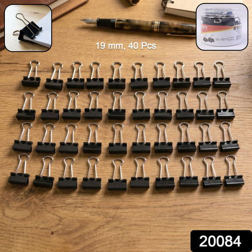 Heavy-Duty Black Binder Clips Set (19 mm, 40 Pc) by Your Brand