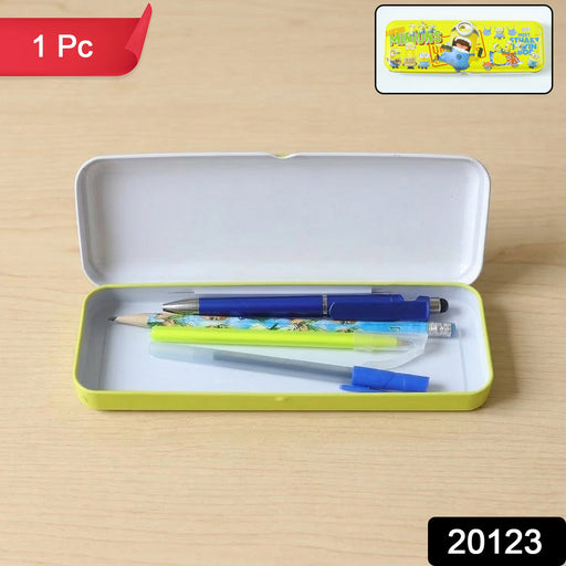 Cartoon -Themed Metal Pencil Box with Cute Design (1 Pc, Mix Design) by Your Brand