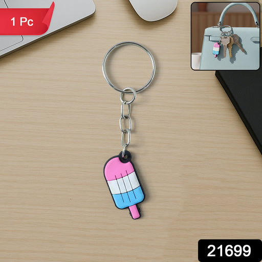 Cute Ice Cream Popsicle Shape Cartoon Keychain (1 Pc) by Your Brand