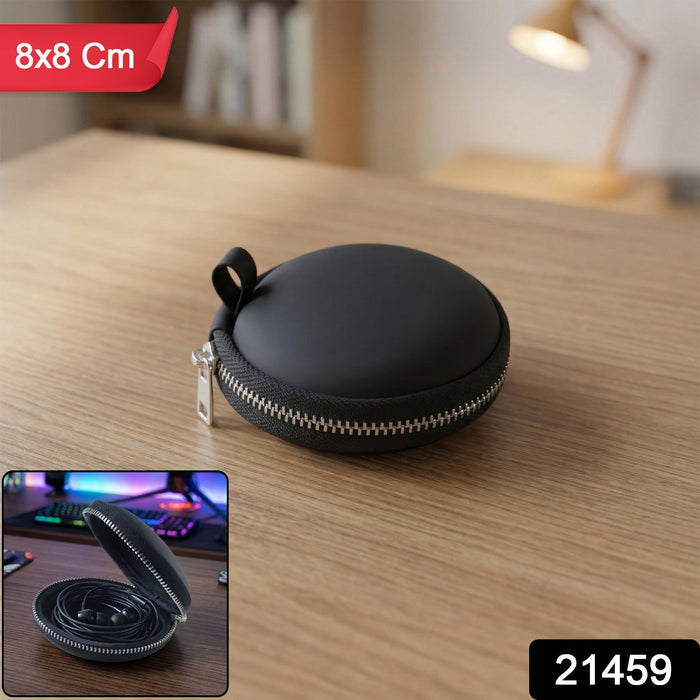 Compact Hard Shell Earphone Carrying Case with Zipper Closure (1 Pc) by Your Brand